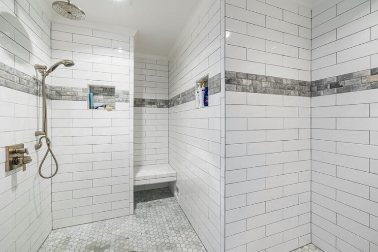 textured shower floor cleaning